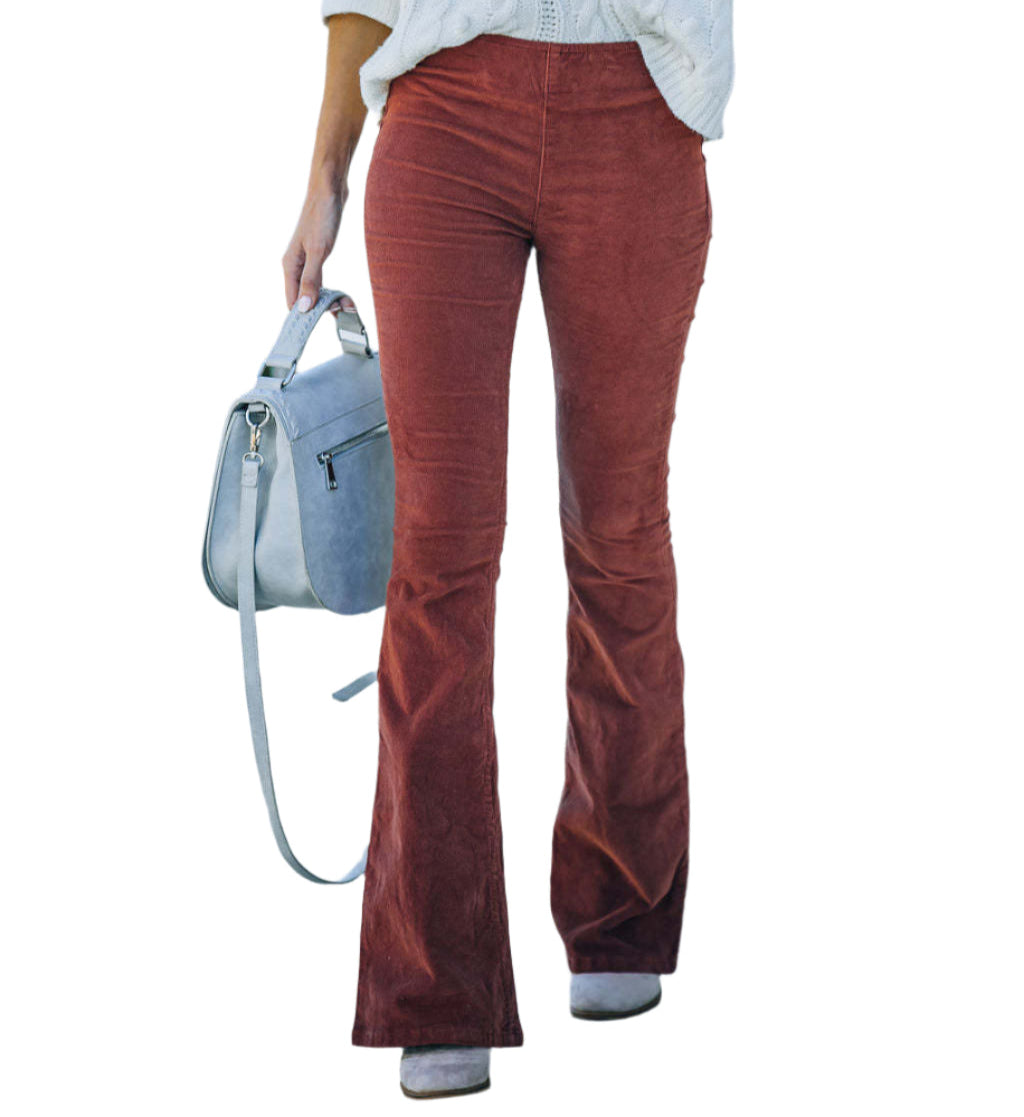 Ellen - Elastic waist slim pants