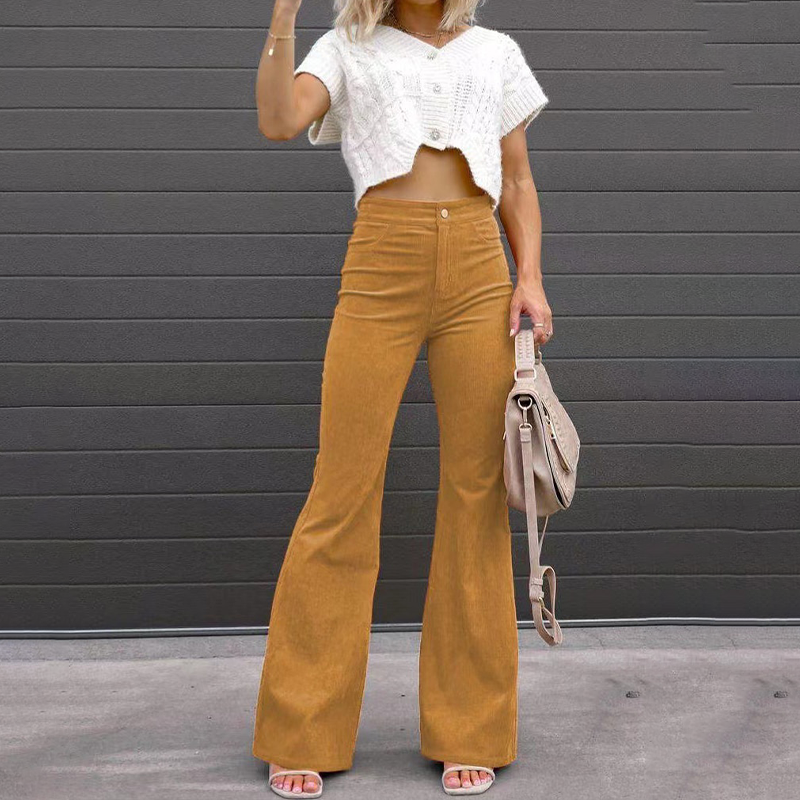 Emily - Curve Fit Wide Leg Pants