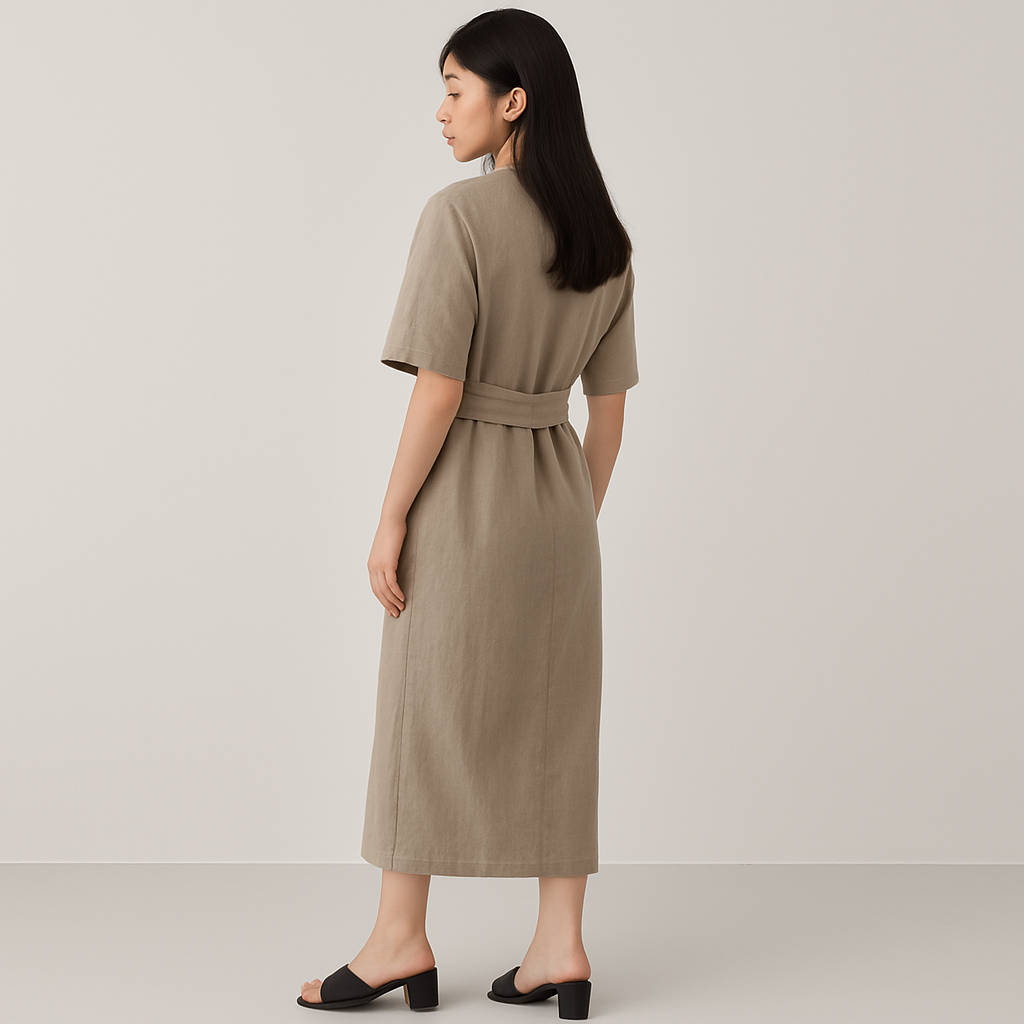 Erica Cotton and Linen Wrap Dress