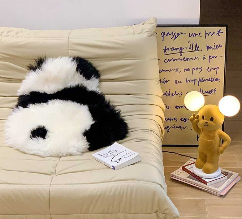 Panda Fluff - Adorable plush mat with a cozy and playful touch
