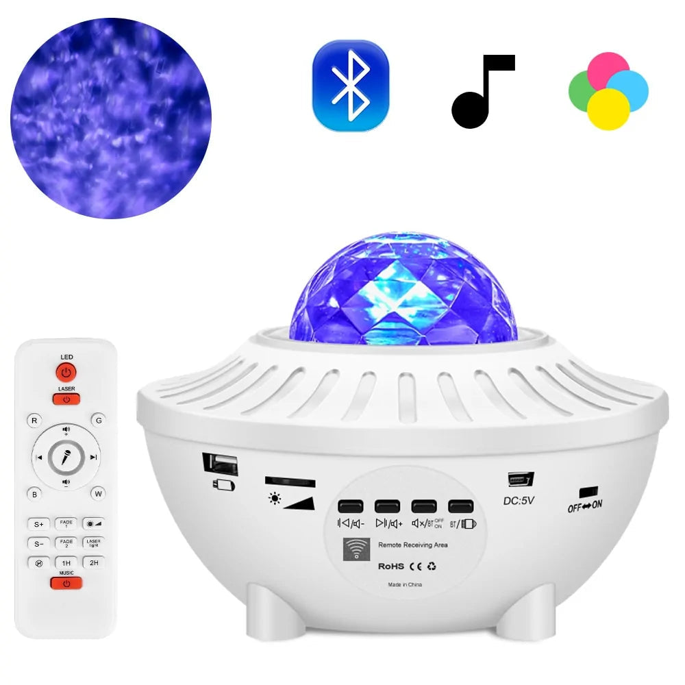Galaxy LED Speaker Projector Light