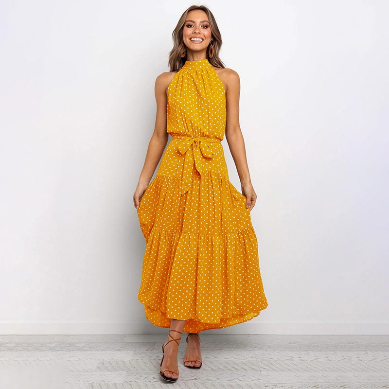 Nana Boho Polka Dot Dress | Elegant Women's Party Dress