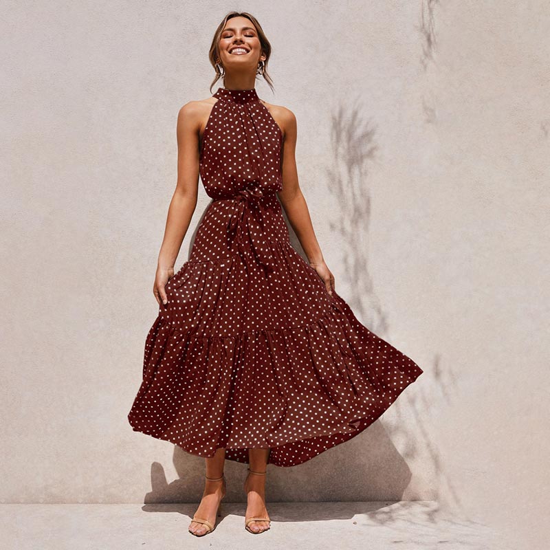 Nana Boho Polka Dot Dress | Elegant Women's Party Dress