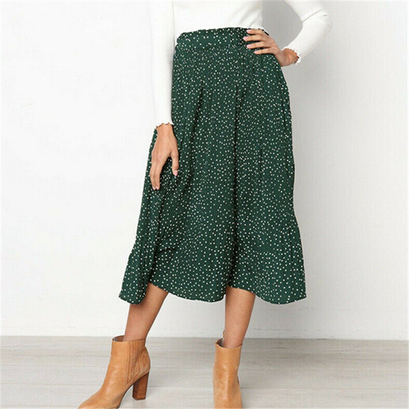 Marlene - Polka Dot Midi Skirt