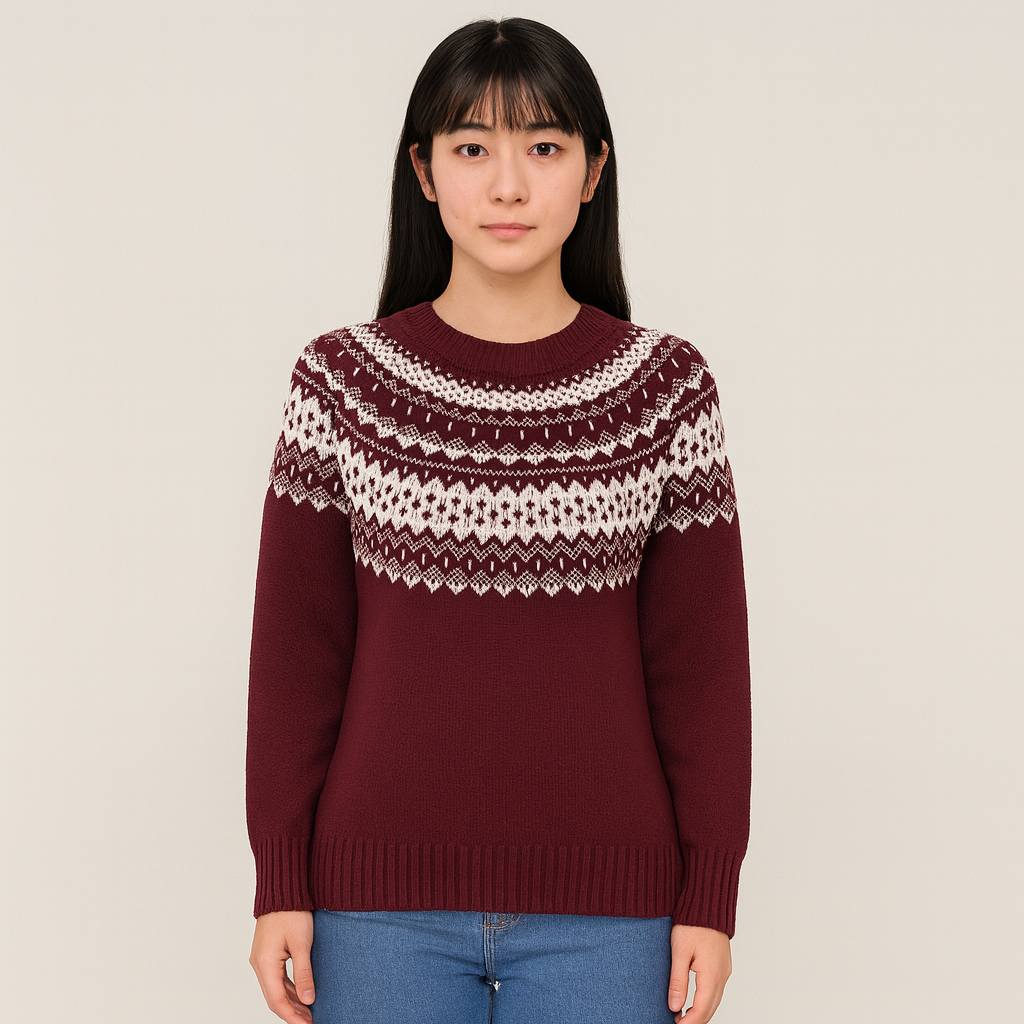 Hana | Ethnic Color Block Sweater