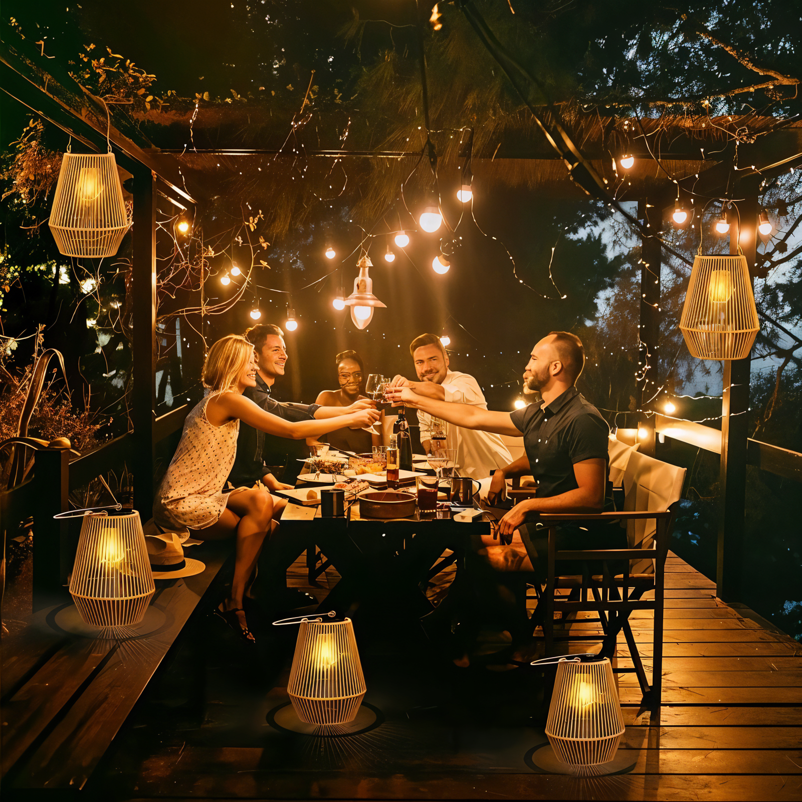 バンブーグロー- ソーラーランタン