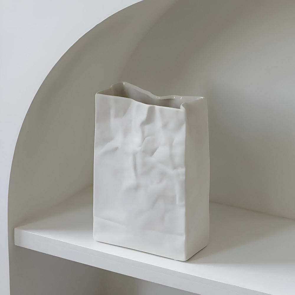 Paper Bag - Chic Ceramic Vase