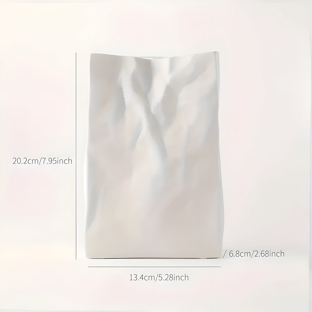 Paper Bag - Chic Ceramic Vase