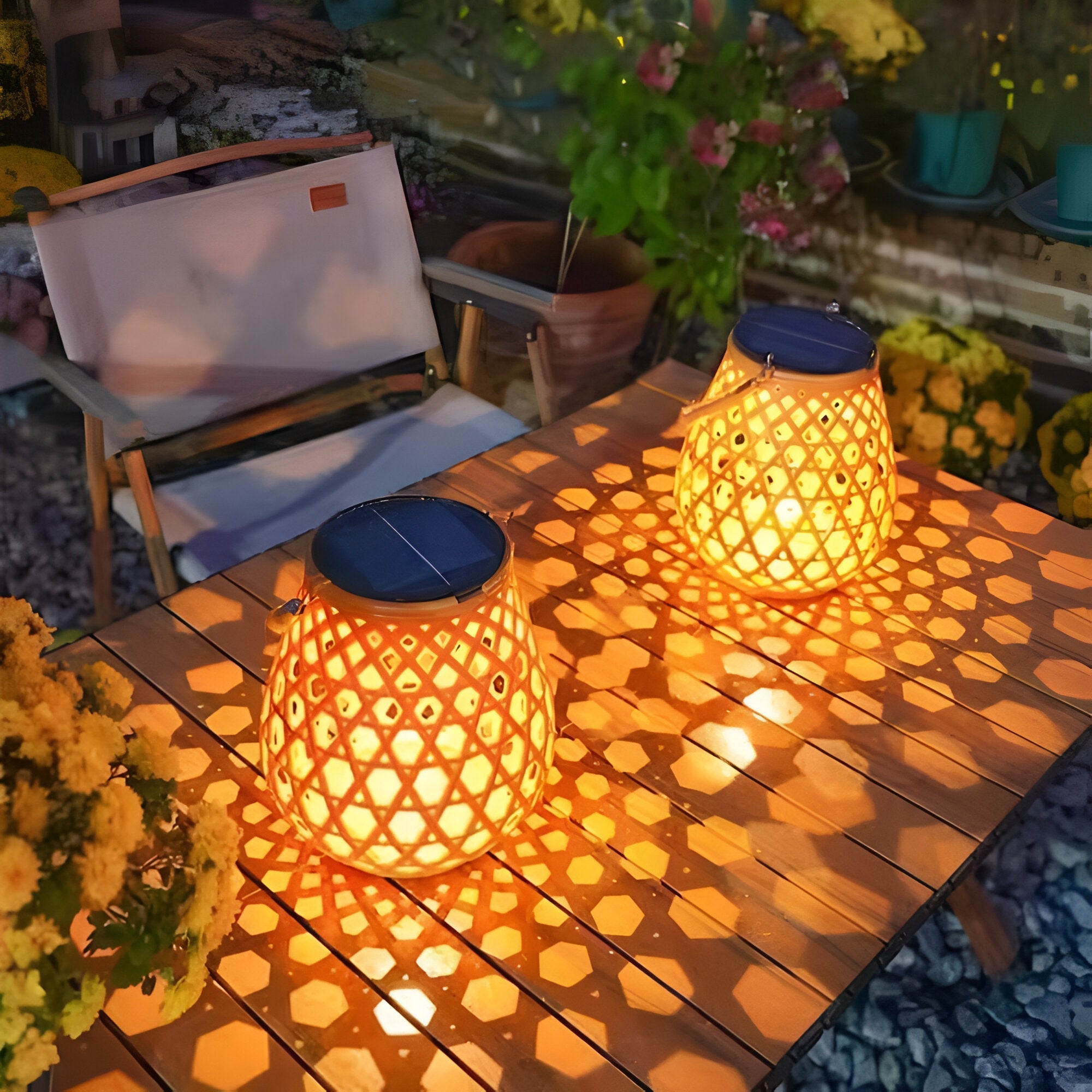 Solara – Woven Solar Garden Lantern