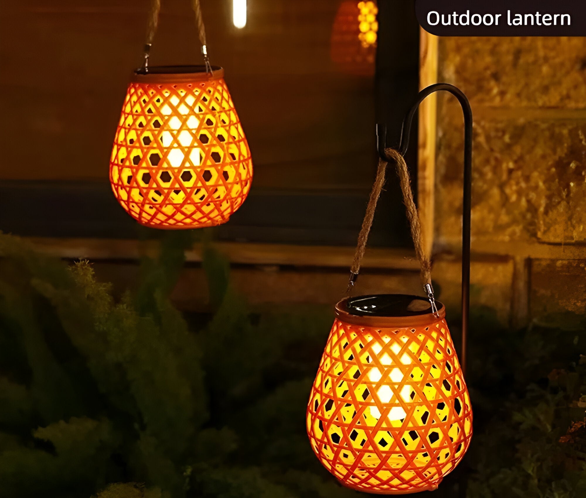Solara – Woven Solar Garden Lantern