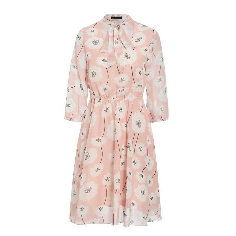 Iris - Floral Dress with Ribbon