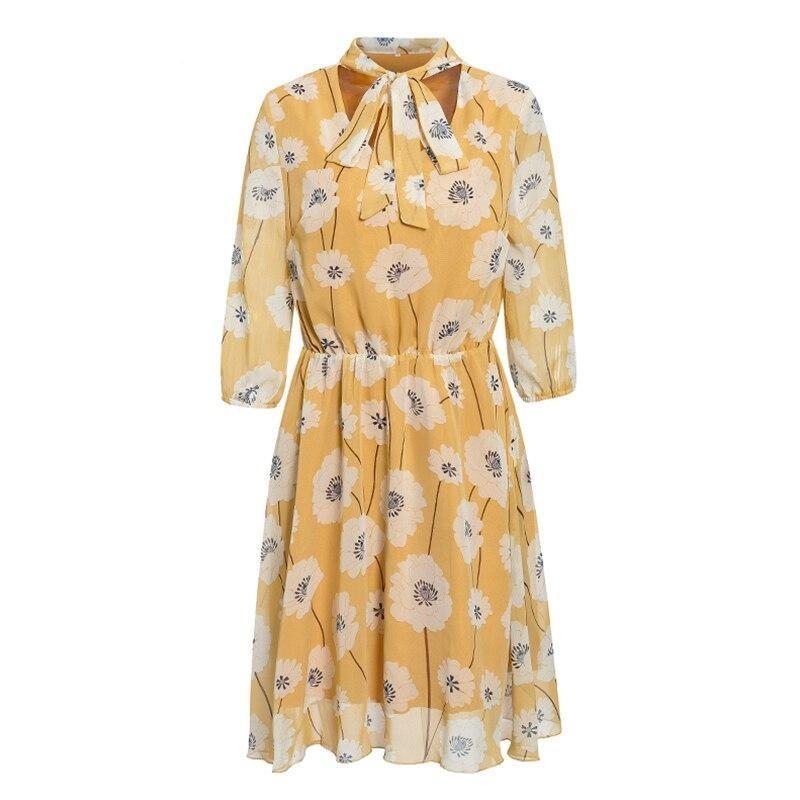 Iris - Floral Dress with Ribbon