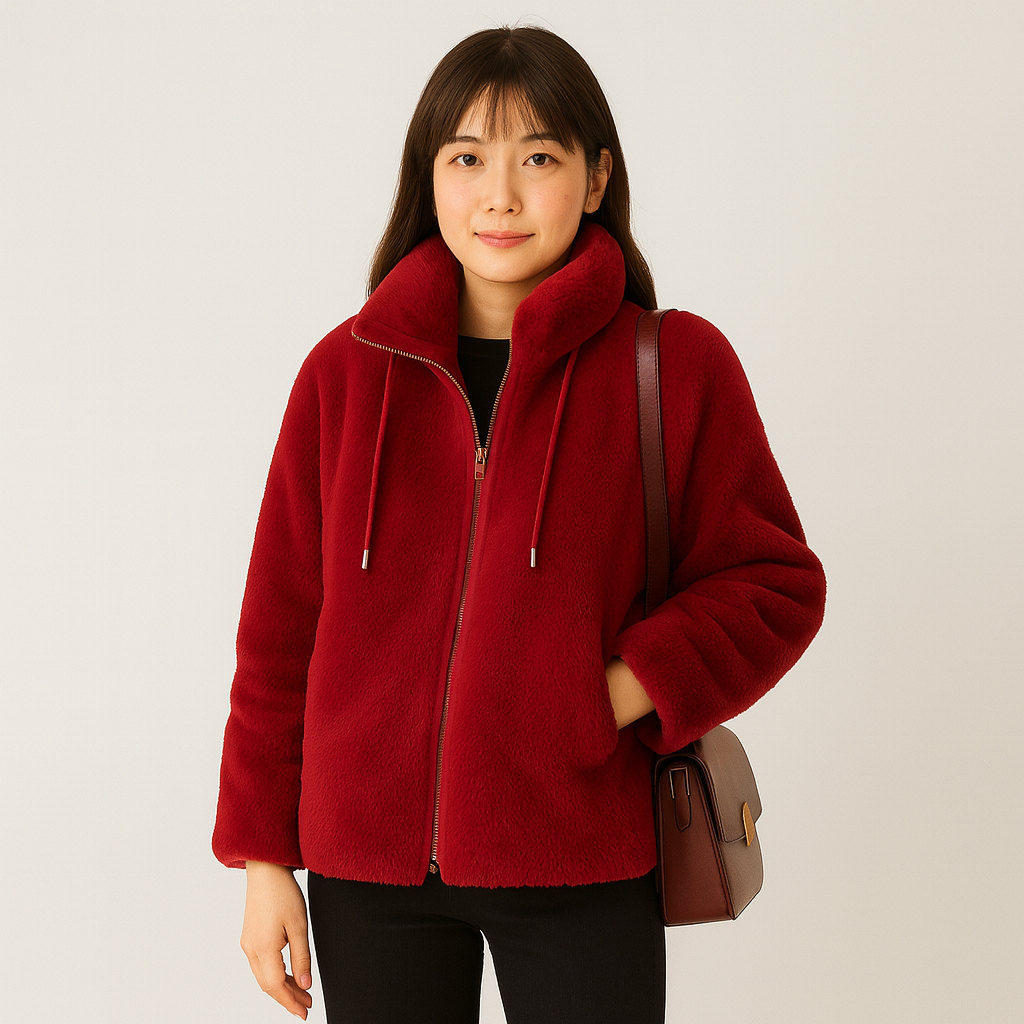 Jackie | Comfortable oversized teddy long jacket