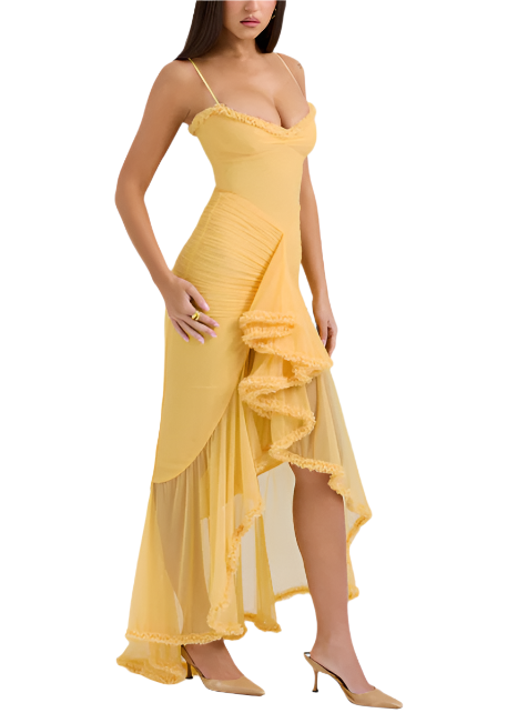 Meghan – Long evening dress with thin straps