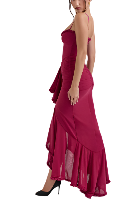 Meghan – Long evening dress with thin straps