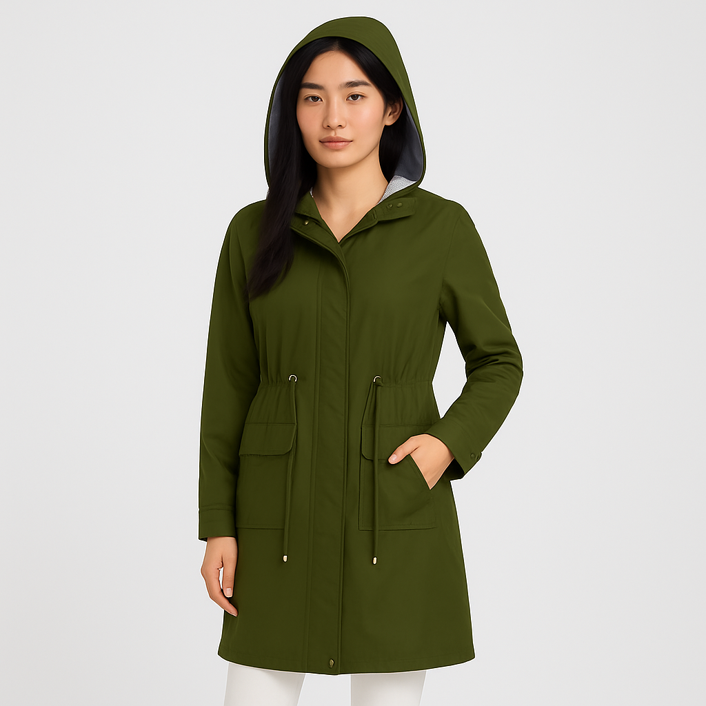 Jenna | Waterproof hooded trench coat