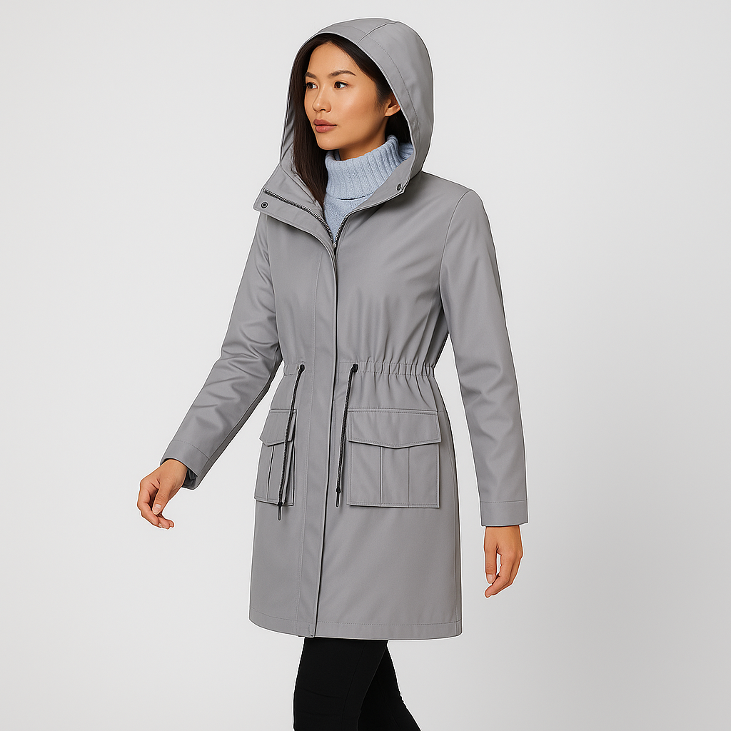 Jenna | Waterproof hooded trench coat