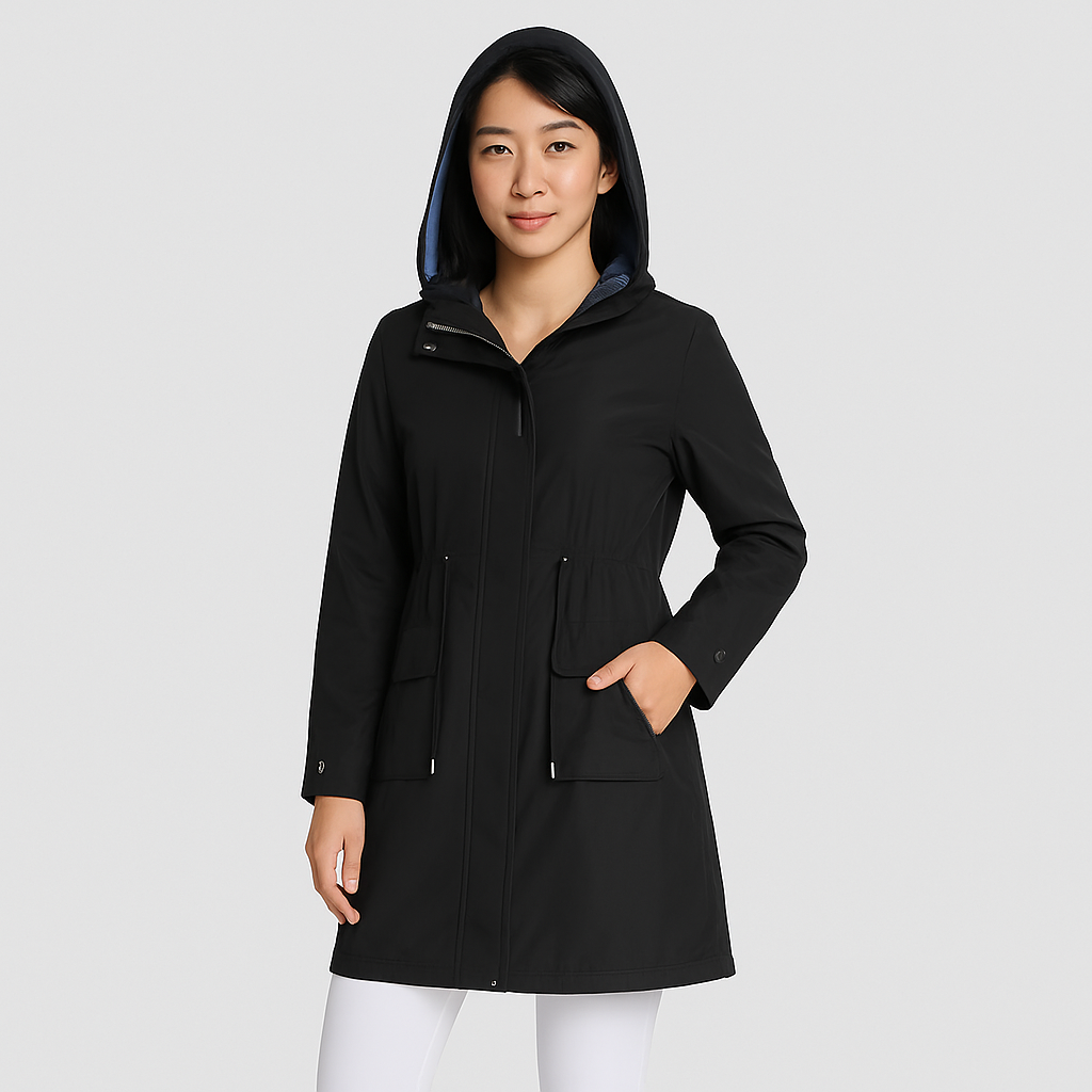 Jenna | Waterproof hooded trench coat