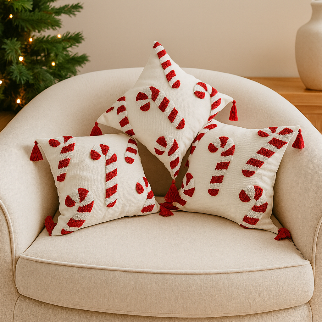 Jolola | Candy Cane Christmas Pillowcase