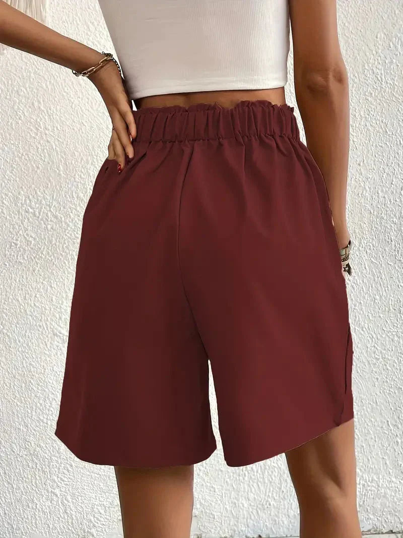Nana - High-waisted linen shorts
