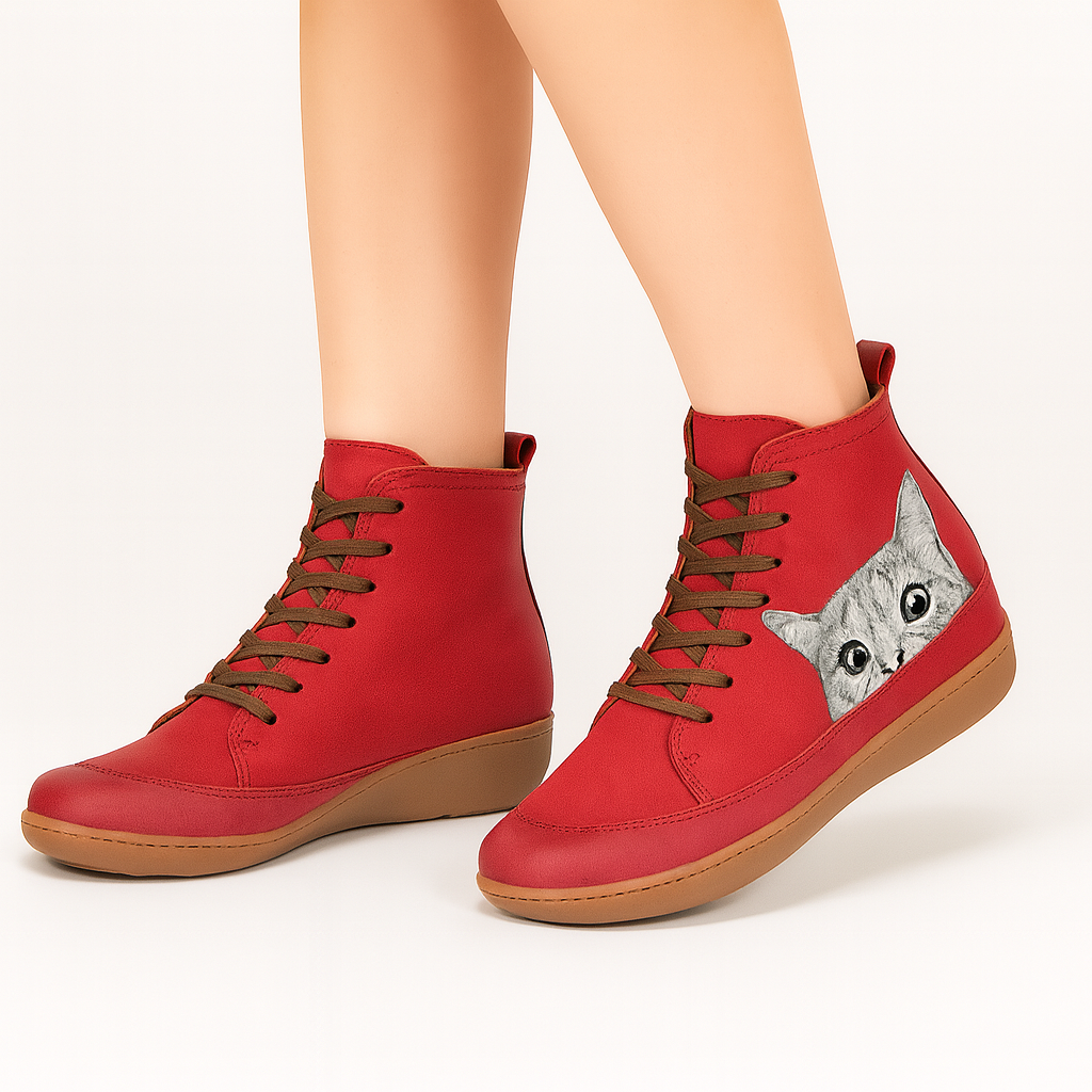 Leonore | Cat-print winter boots