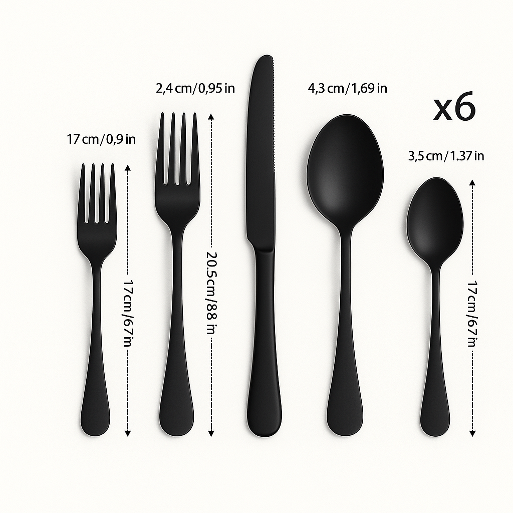 Lurevia | 30-Piece Stainless Steel Cutlery Set