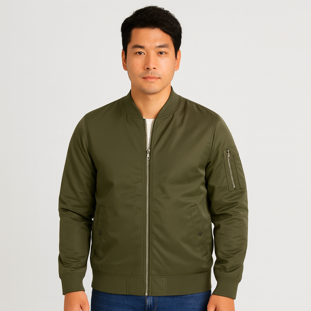 男性用高級パイロットボンバージャケット - ヴィンテージ航空スタイル