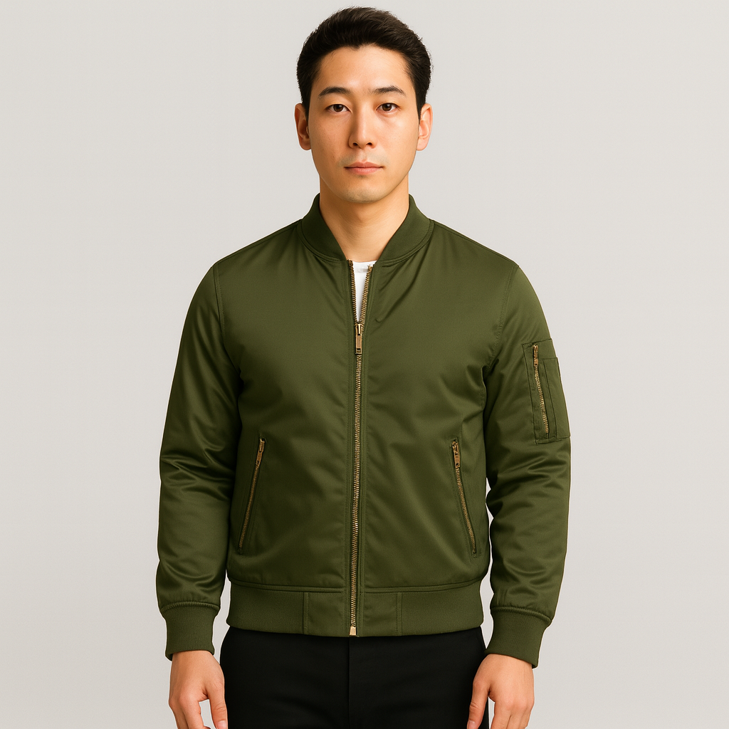 男性用高級パイロットボンバージャケット - ヴィンテージ航空スタイル