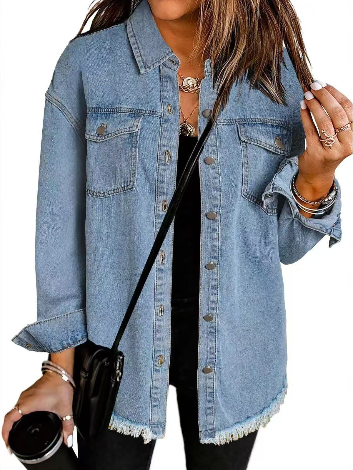 A classic women's denim jacket for everyday wear