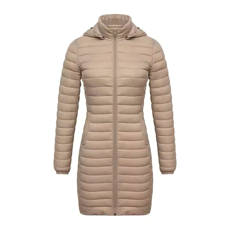 Maya - Ultra-lightweight and warm hooded long parka jacket