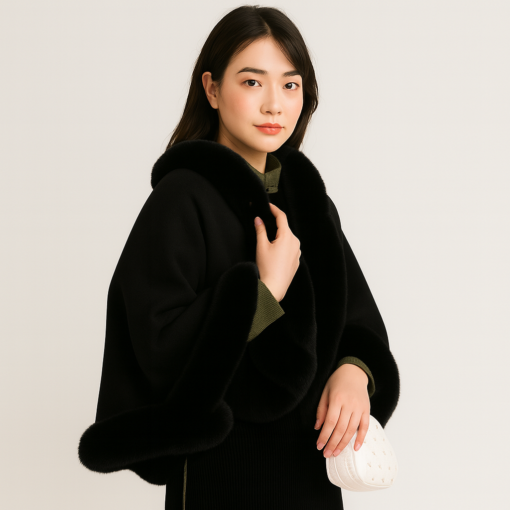 Marceline | Beaded Winter Tassel Cape