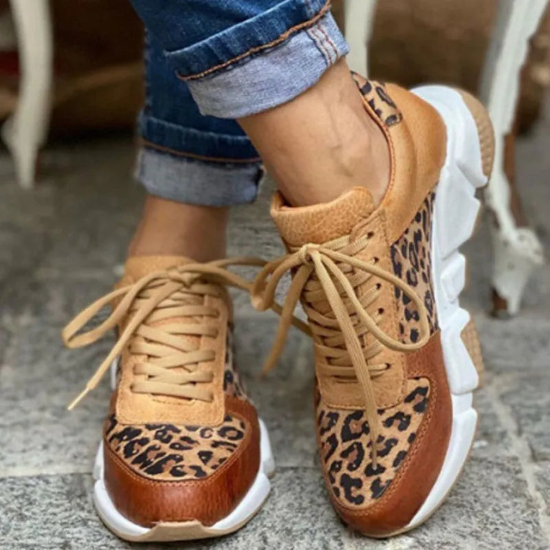 Mille - Casual leopard print platform sneakers