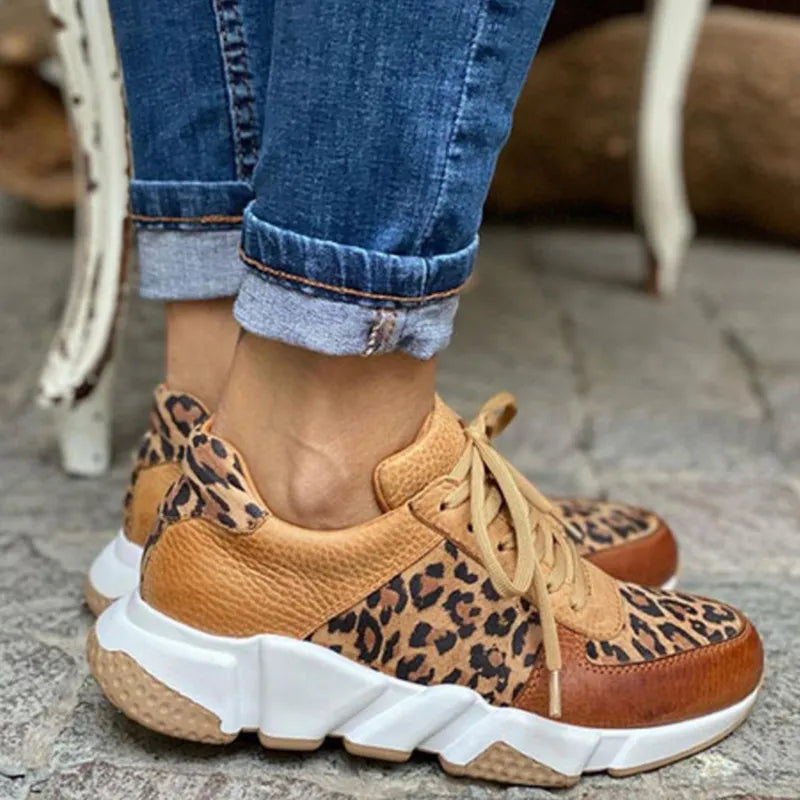 Mille - Casual leopard print platform sneakers