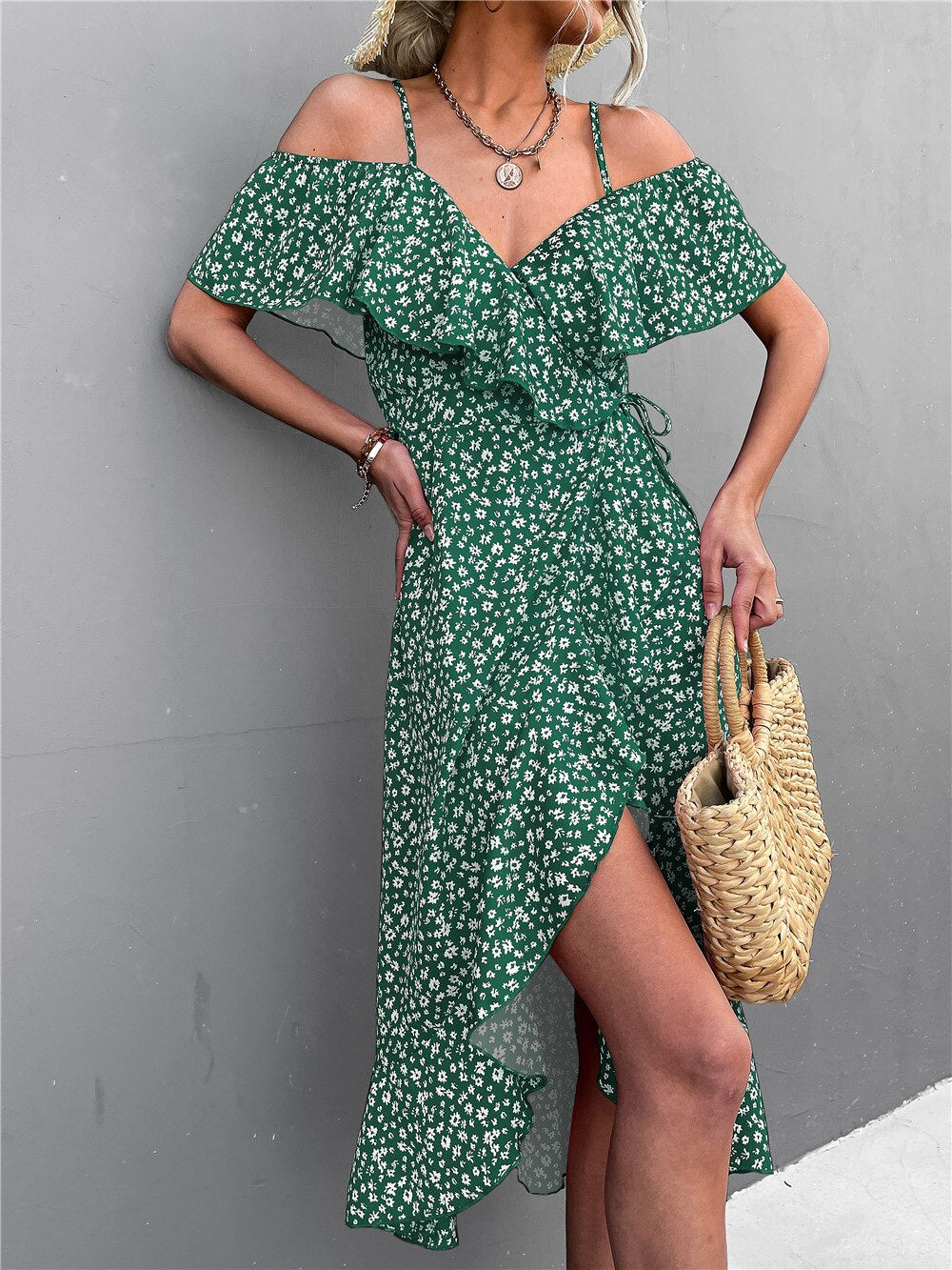 Milea - Green midi dress