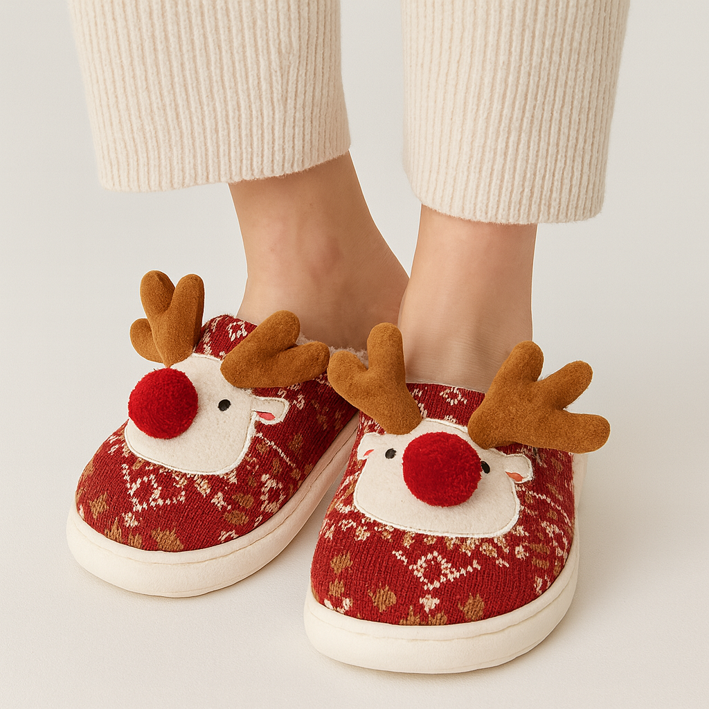 Nordra | Deer-themed winter slippers