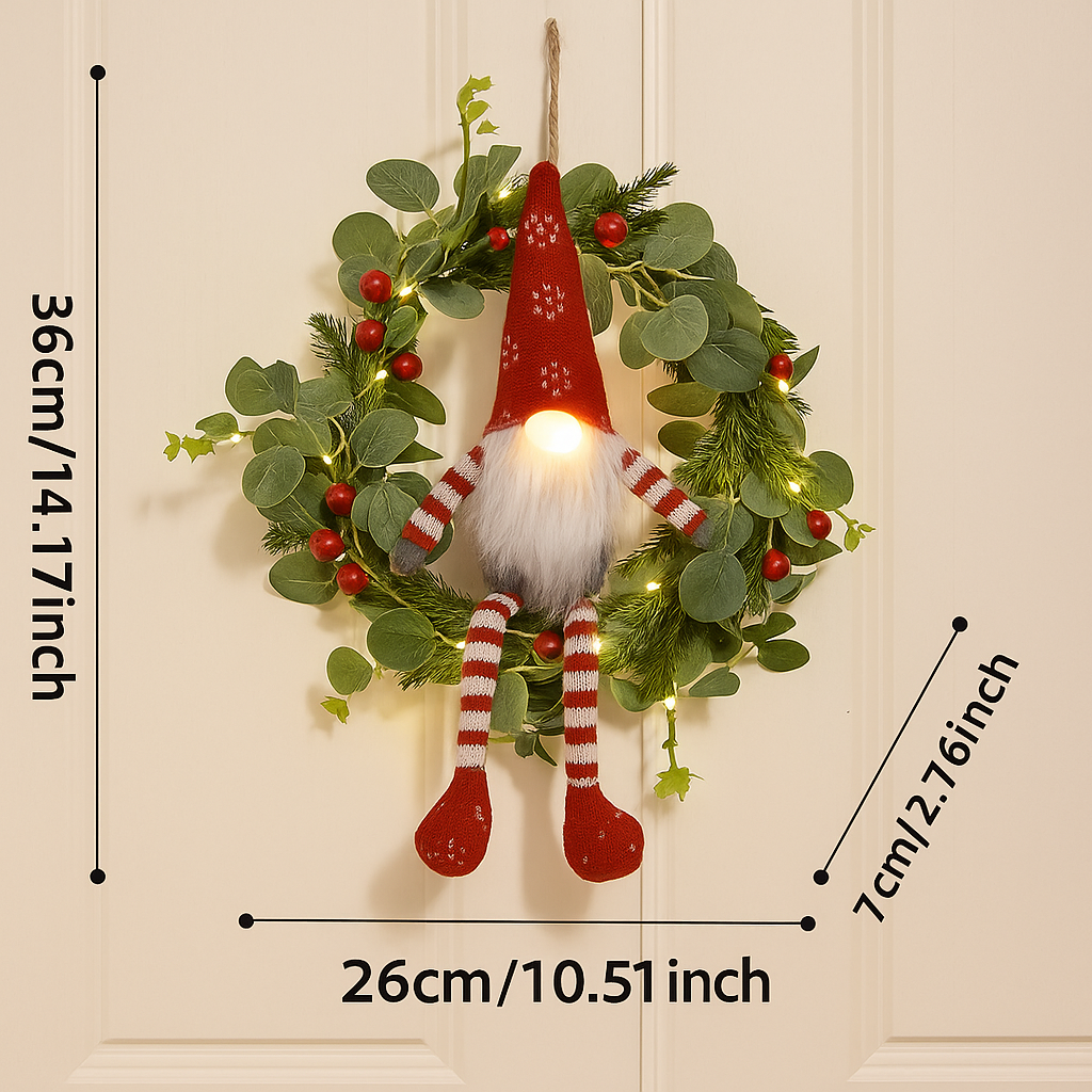 Nordwin | Magical Christmas Gnome Wreath