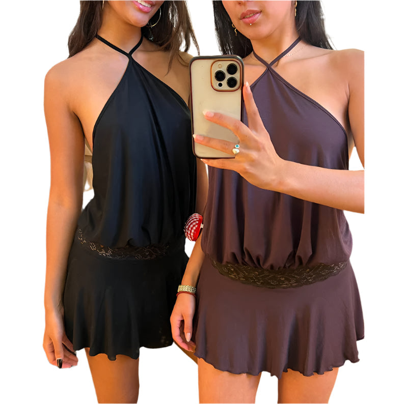 Kaia – Relaxed spaghetti strap mini dress