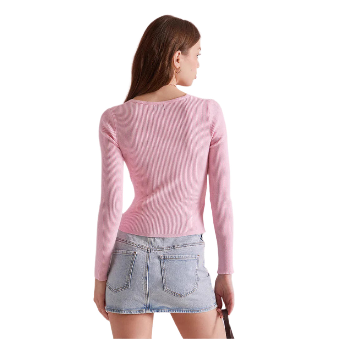 エリン - 長袖の深いVネックトップス