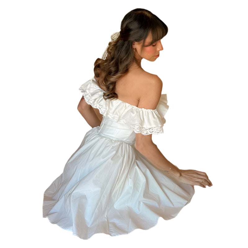 Gabriella - Elegant off-the-shoulder ribbon summer dress