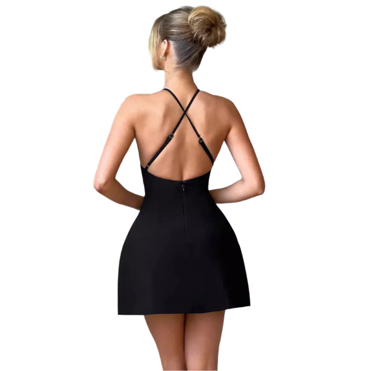 Rosalie - A flattering halter neck dress with a form-fitting fit