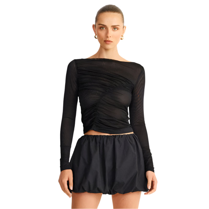 Alona Long Sleeve Wrap Top