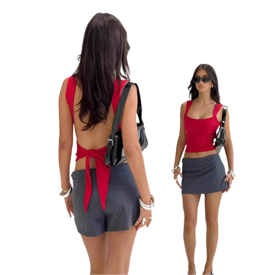 Dahlia Wide Strap Bodycon Crop Top