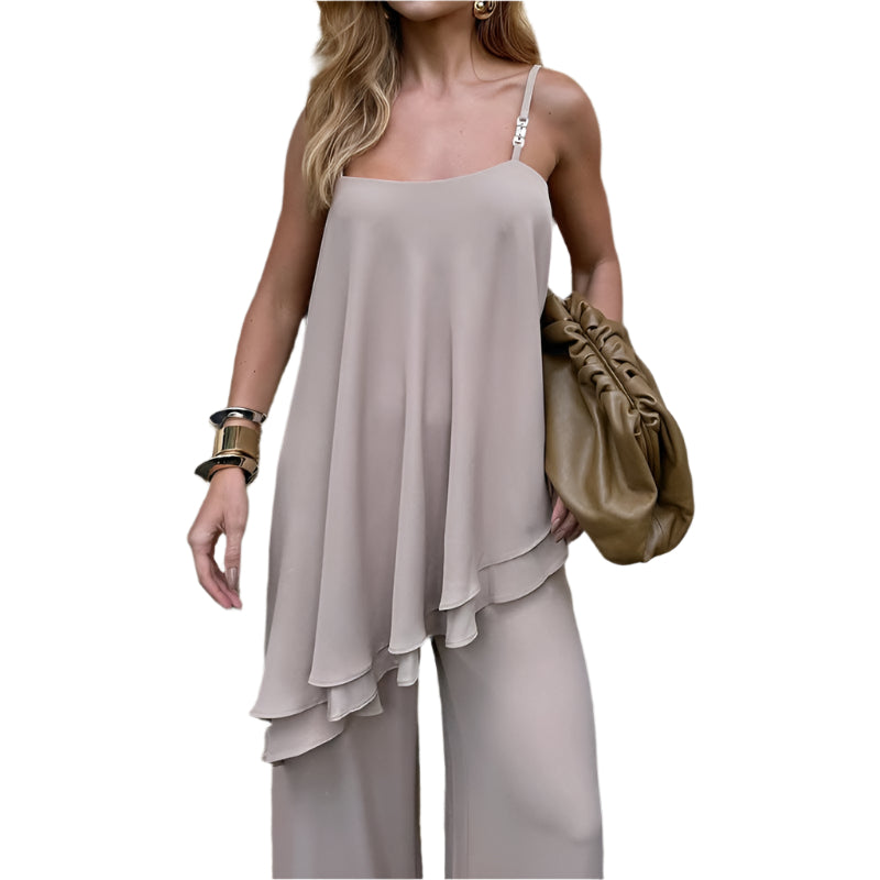 Karlie - Voluminous jumpsuit with ruffle detailing