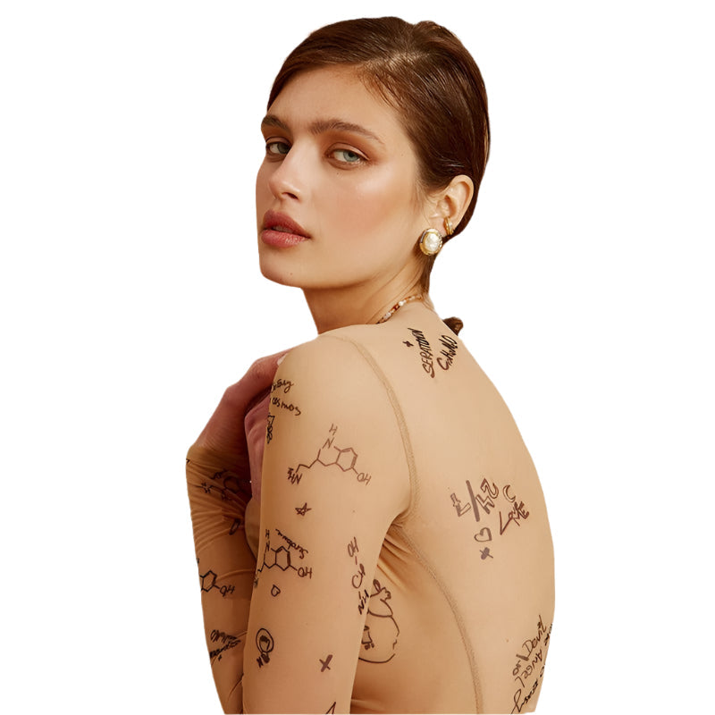 Anastasia - Sheer mesh long sleeve top