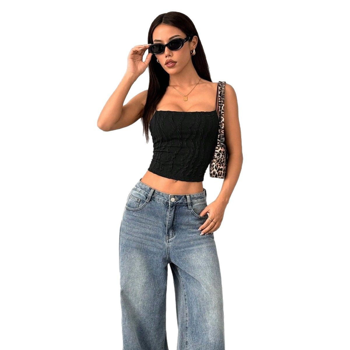 ザリア - 細いスパゲッティストラップのトップス