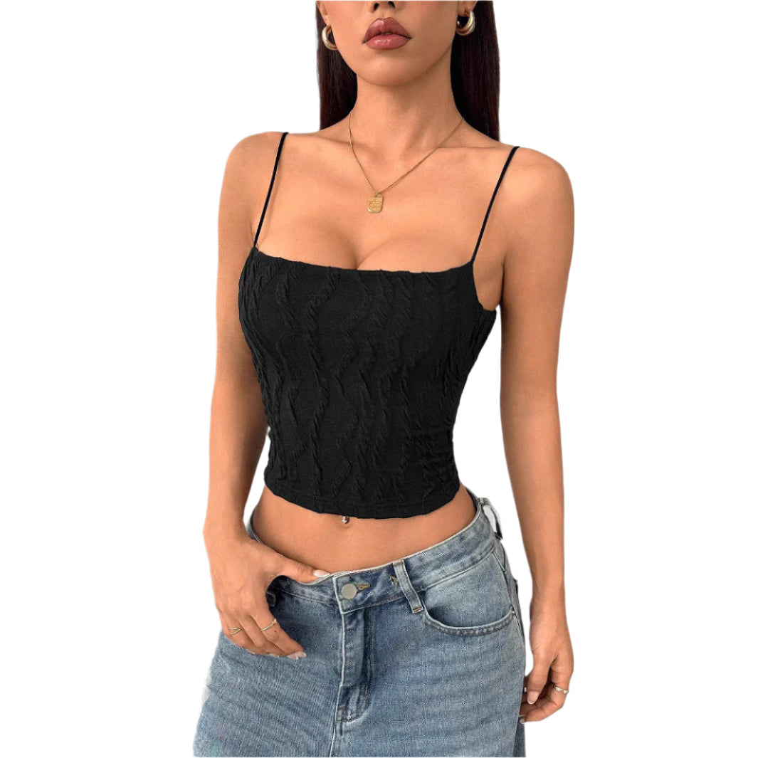 ザリア - 細いスパゲッティストラップのトップス