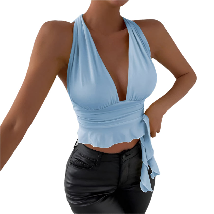 Dorothea - Deep V-neck, Halterneck, Wrap-around neck