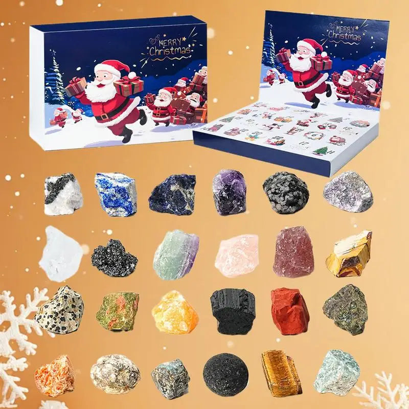 鉱石クリスマスアドベントカレンダー – 24日間の石コレクション
