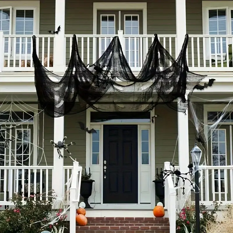 ファントムウェブハロウィン スパイダーウェブ - 屋内・屋外兼用 ブラックポリエステル