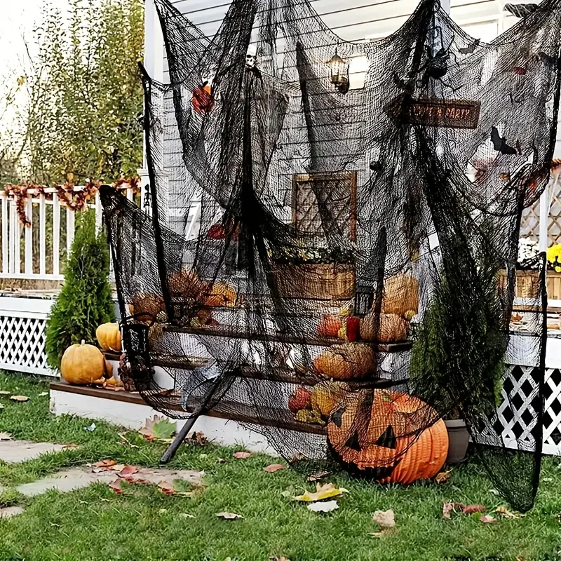 Phantom Web Halloween Spider Web - Indoor/Outdoor Use, Black Polyester